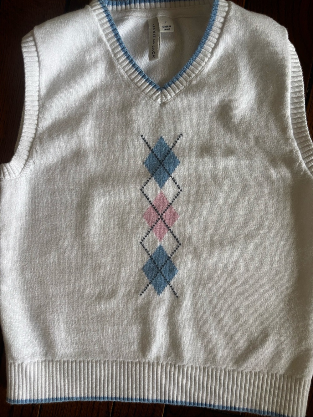 Janie & Jack Argyle Sweater Vest - Picture 3 of 6